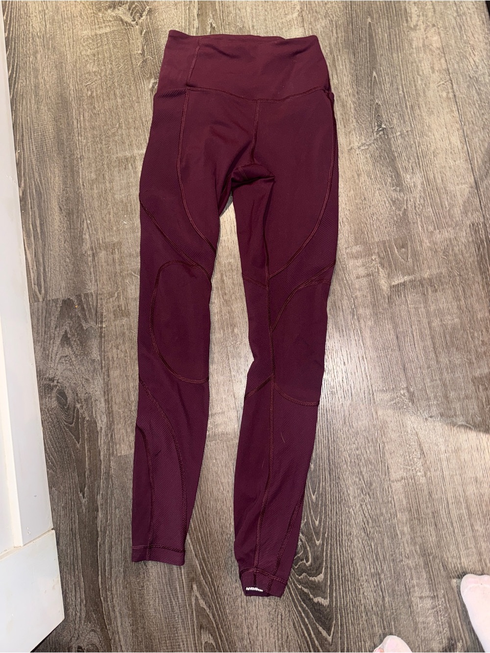 lululemon athletica Maroon High-Waist Performance Leggings